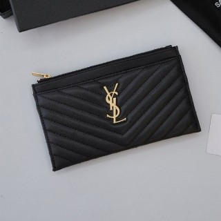 생** YSL 그랑 드 뿌드르 퀄팅 레더 지퍼 파우치