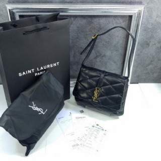 생** 2022 [22M] 698567 숄더백 핸드백 퀼팅 YSL 금장 로고 블랙